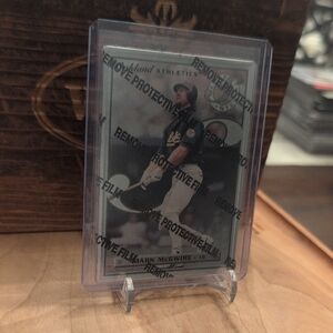 1996 Donruss/Leaf Mark McGwire Steel Stats Metal Card Athletics